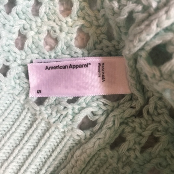 American apparel knit sweater mint green sz small - Picture 5 of 6